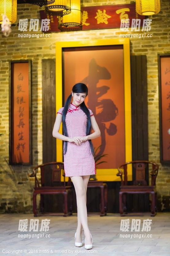 IMiss爱蜜社 - 莉娜lena的旗袍新套图，更新中的气场，让我想去学书法了…