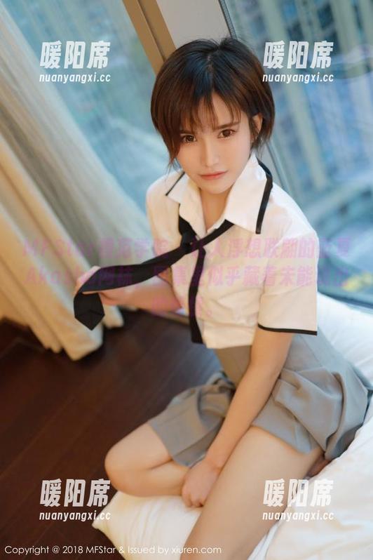 MFStar模范学院 - 让人浮想联翩的蓝夏Akasha网袜，图集里似乎藏着未能说出的情愫。
