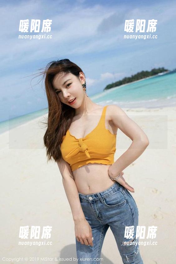 MiStar魅妍社 - 水手服合集：淼淼萌萌哒的日常，我真想在海边打卡！